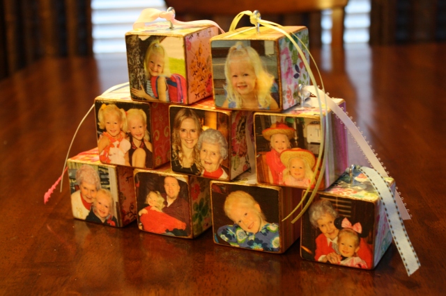 Cute photo blocks. These were way more work than I expected, but still fun :)